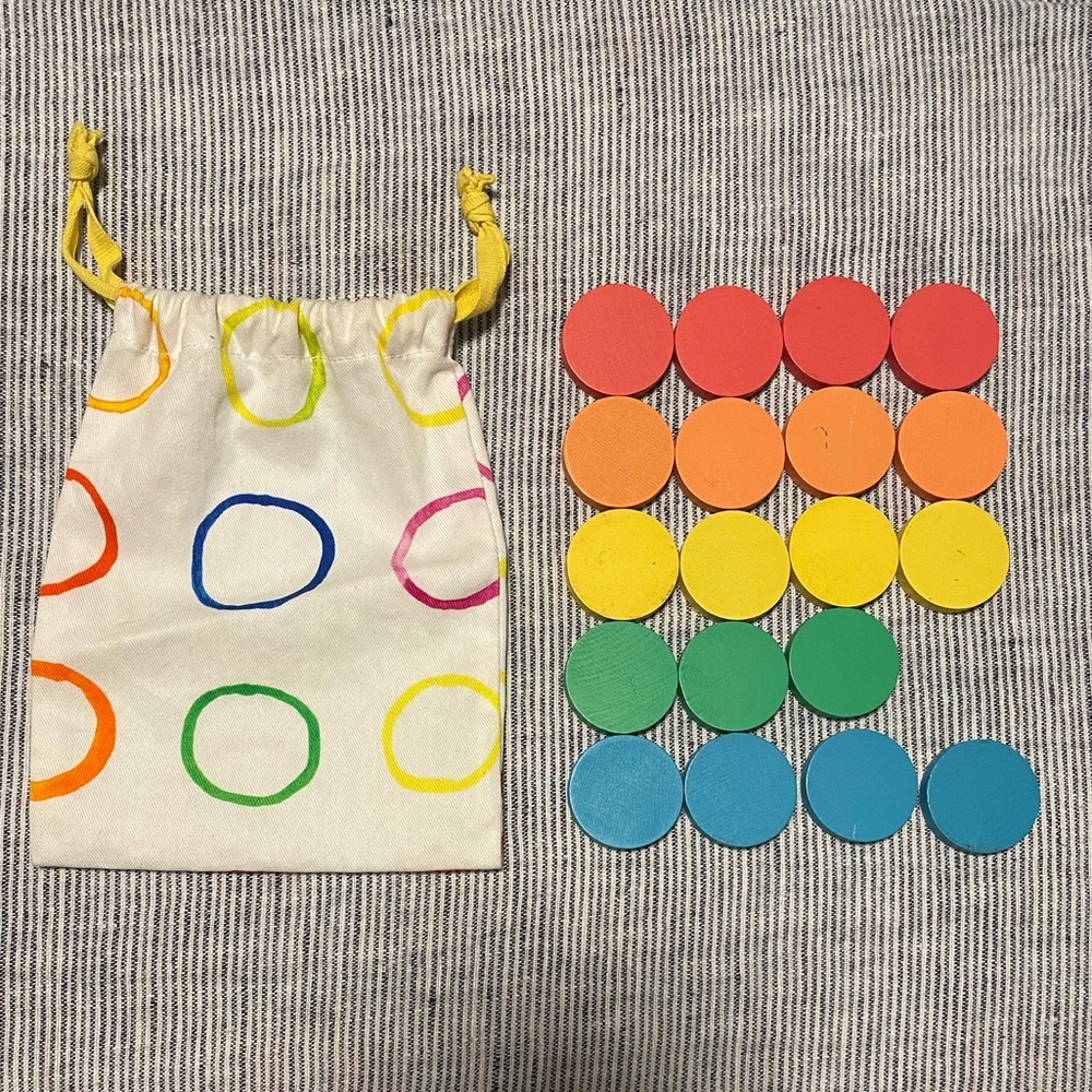 Lovevery Drop & Match Dot Chips ❤️🧡💛💚💙